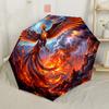 Phoenix Rising In Flames Portable Automatic Umbrella Compact 8-Rib Lightweight Sturdy Construction for Outdoor Daily Use Fashion Lovers