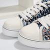 2024 Большие Кроссовки Леопардовый Принтованный Деним Холщовые Туфли Для Женщин Модные Плоские Спортивные Туфли Женские Вулканизированные Туфли