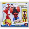 Hasbro Marvel Spidey and His Amazing Friends Miles Techno Action Preschool Ages Authentic Morales Spider-Man Racer, 4-inch (10 cm) Figure, Vehicle,