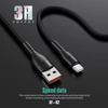 Câble USB-C Charge Rapide 3A pour Samsung Galaxy A16 A15 A05s A25 A35 A55 A56 - Nylon Tressé 1M Noir Lot de 3