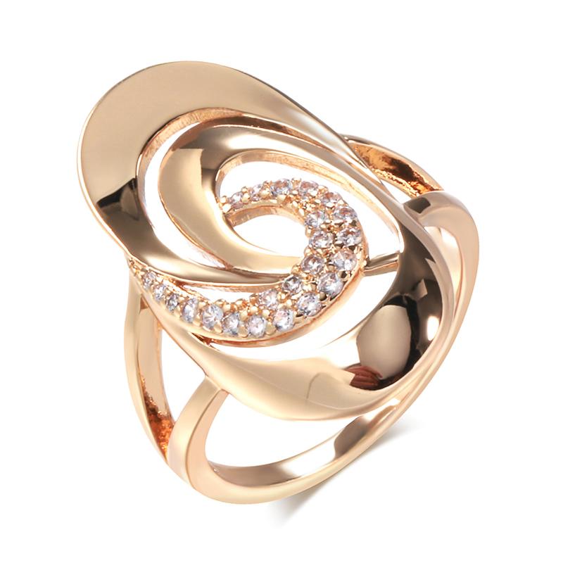 Kinel Rose Gold Color Unusual Rings For Women Minimalist Fashion Jewelry