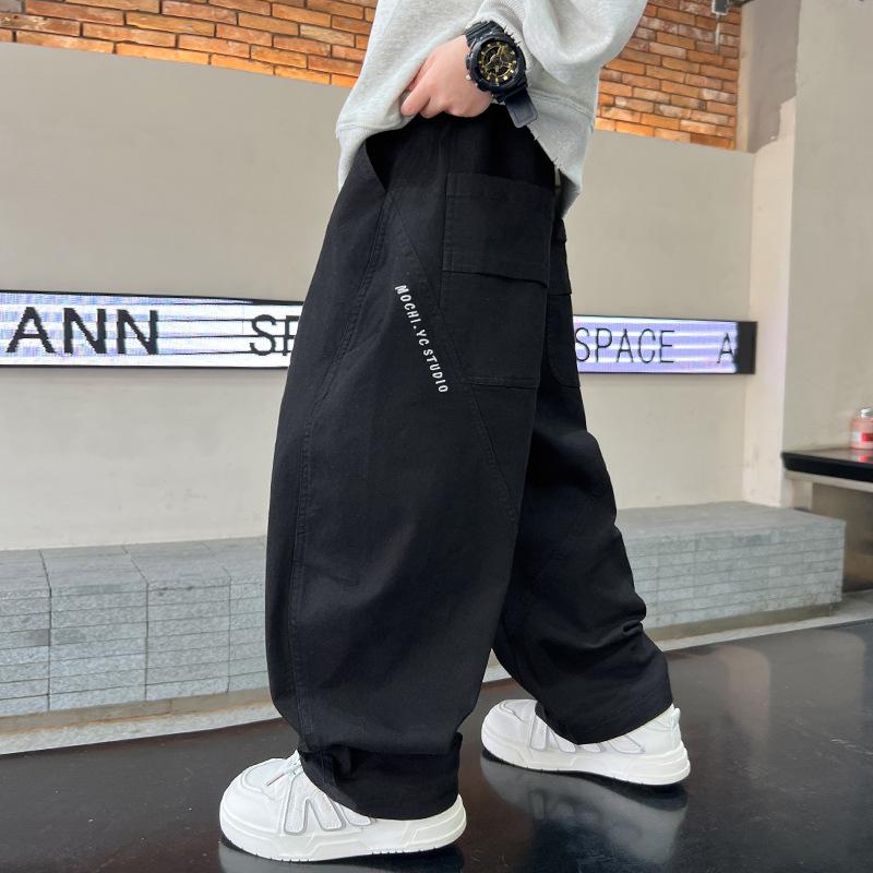 Модные свободные комбинезоны для мальчиков Весна и осень 2025 Детские повседневные брюки