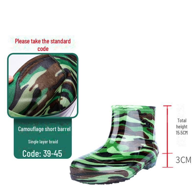 Мужские камуфляжные водонепроницаемые строительные ботинки с высоким голенищем 2025