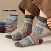 Men's Retro Ethnic Style Mid-Calf Warm Socks - Japanese Trend for Fall/Winter