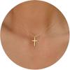 Women's Cross Necklace, Chain Necklace Exquisite Layered Gold Cross Pendant Necklace Simple Cute Women's Necklace Go