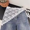 Trendy Lace Half Skirt Y2K Korean Spring Headscarf Lace Trim Apron  Skirt Accessories