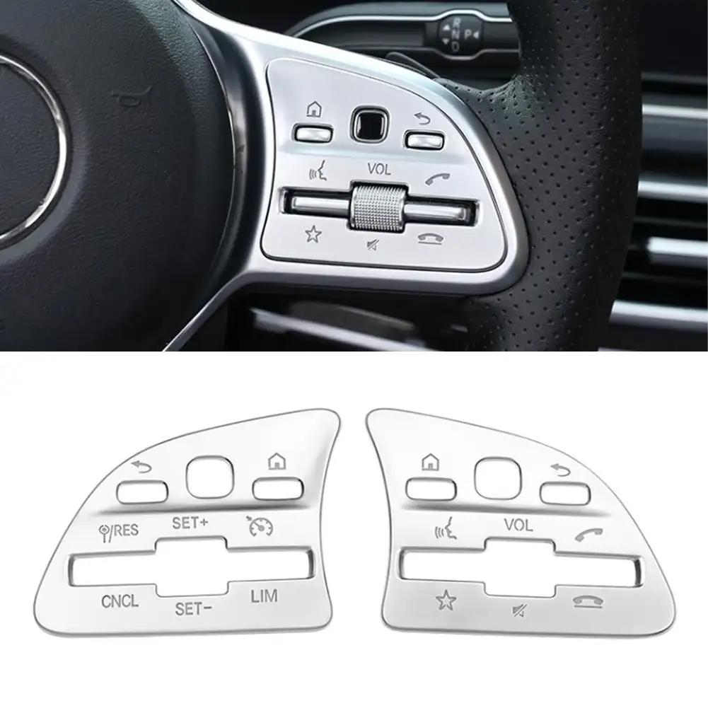 Car Steering Wheel Air Conditioning Button Covers Sticker Ignition Start Button Decor Cover Trim For Mercedes Benz GLB GLA CLA