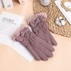 Warm Gloves for Women Plus Velvet Thickened Windproof and Cold Outdoor Cycling Driving Winter Touch Screen Autumn and Winter Gloves