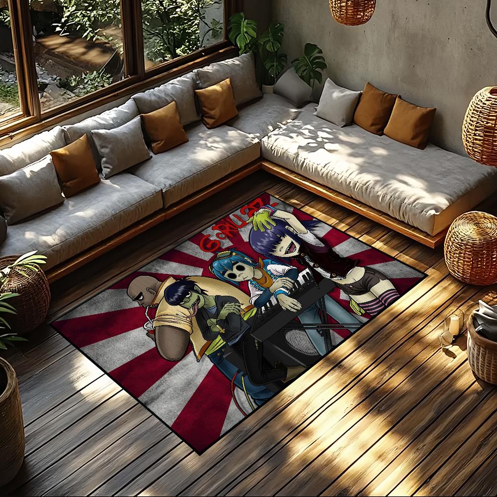 Door Mat Welcome Band Entrance Balcony Bathroom Rock Floor Gorillaz Non-slip Rug Bedroom Carpet Fictitious Home Decoration