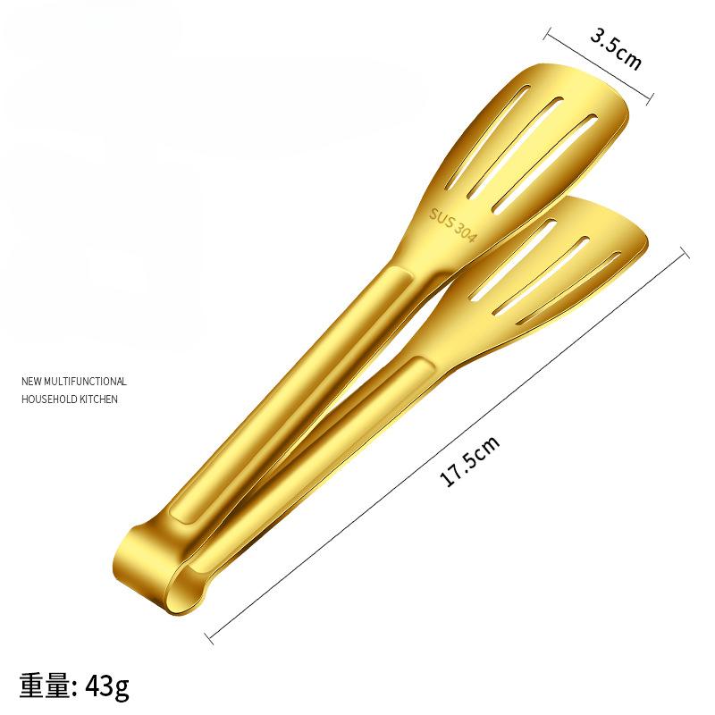 Food Tongs Stainless Steel Kitchen Tongs Meat Salad Steak Food Clip Long Handle Non-slip BBQ Cooking Tongs Kitchen Utensils