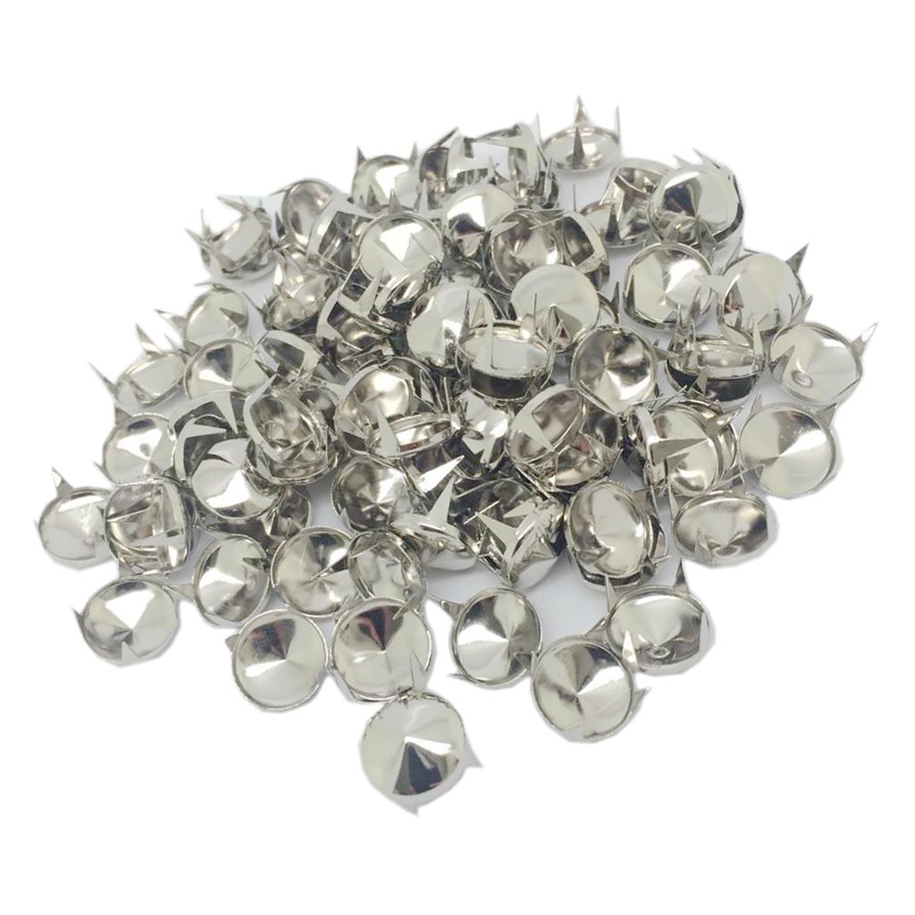 100pcs 12mm Cone Spike Metal Stud Rivet Punk Shoes Bag Clothes Accessories