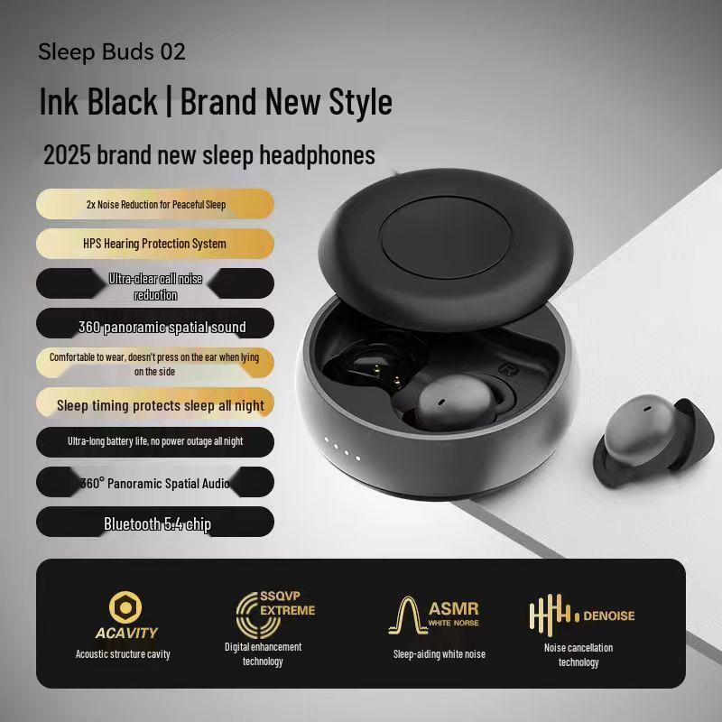 Беспроводные Bluetooth-наушники Sleep02 2025: Сверхдлительное время работы от аккумулятора и высококачественный звук для сна