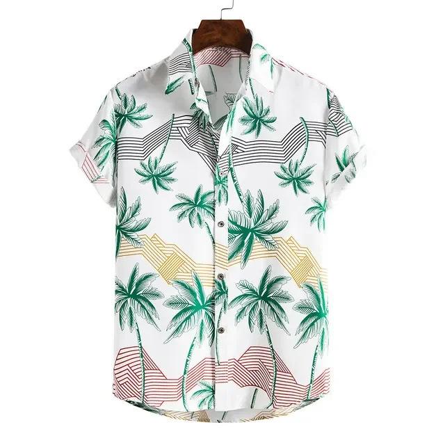 2026 Hawaiian short-sleeve shirt men's clothing shirt for men