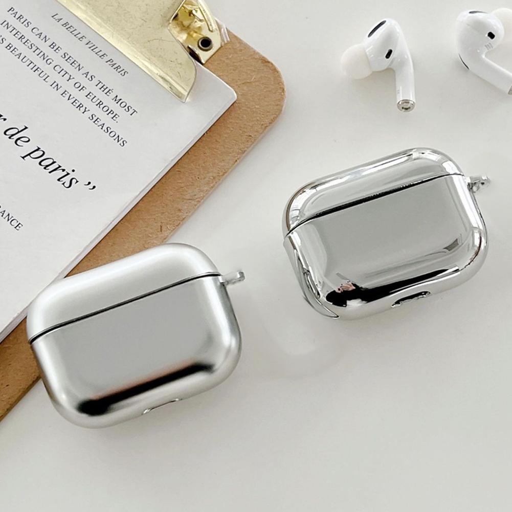 Electroplate Earphone Case For Airpods 4 Simple Protective Plastic Case Case Cover Headphone Pr U7I0