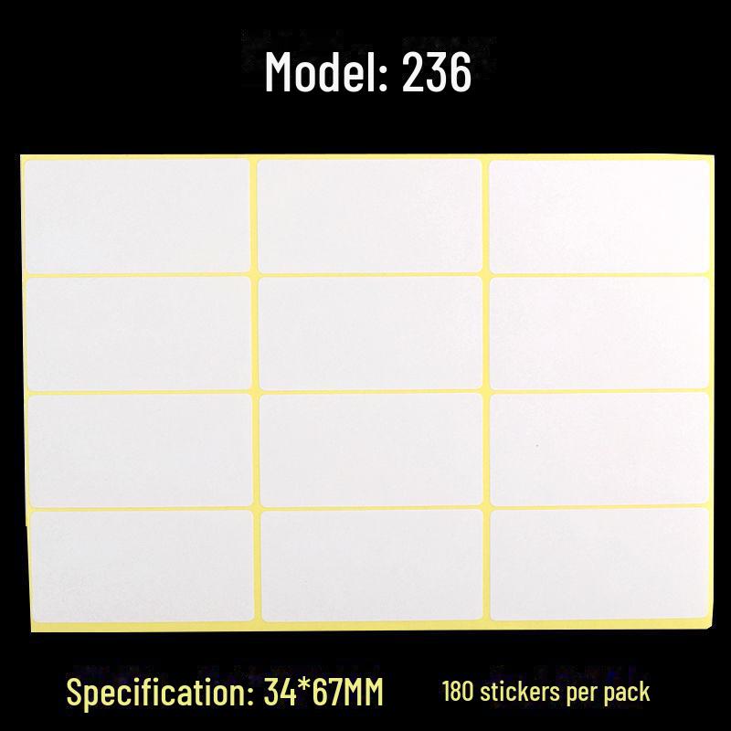 A5 Self-Adhesive Blank White Stickers for Printing and Handwriting Labels