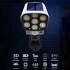 2400MAH LED Solar Lamp Human Sensor Wireless Wall Night Light with Remote Control Outdoor Waterproof Garden Yard Dummy Camera Lantern