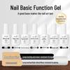 Monja Nail Art Transparent Reinforcing Gel with No-Wipe Tempered Top Coat for Salon Crystal-Plated Nails