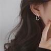 Elegent Bright Silver color Long Tassel Earrings Women's Simple Earlines Shiny Chain Fashion Earrings Wedding Y2K Jewelry