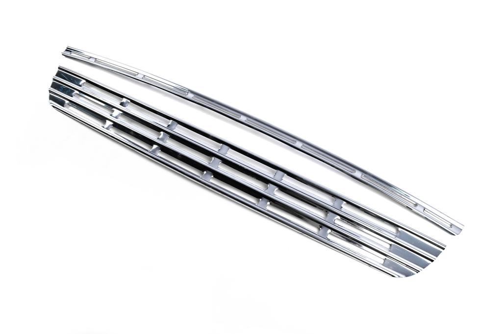 Накладки на решетку (2 част., нерж.) Carmos - Турецкая сталь для Peugeot Partner Tepee 2008-2018 гг