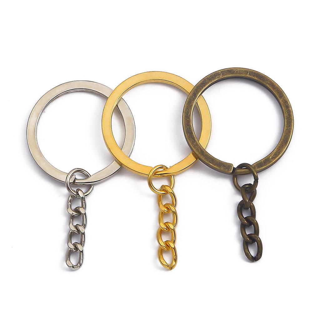 10шт брелок для ключей длинные круглые разделенные брелоки брелок для изготовления ювелирных изделий
