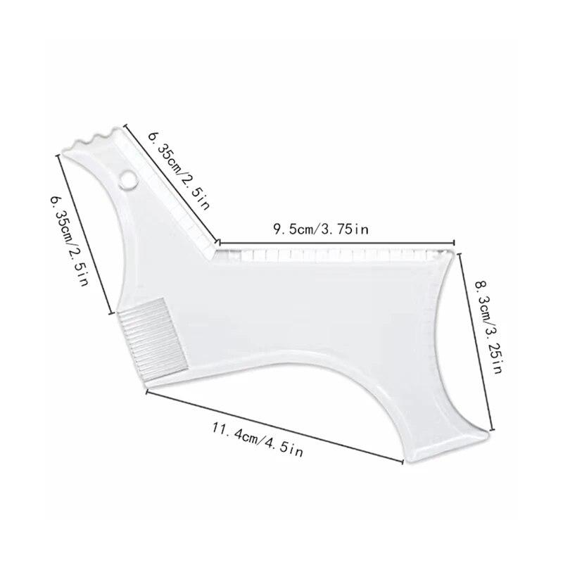 Мужской шаблон для укладки бороды, трафарет, расческа для бороды для мужчин, легкий и гибкий, подходит для универсального инструмента, инструмент для формирования бороды