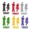 Легко наклеиваемая наклейка для ванной комнаты и туалета с четкими символами Наклейка для туалета WC Долговечность и простота установки Дизайны