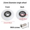8Pcs Shower Glass Sliding Door Roller Replacement Shower Door Roller Runner Wheels 19/23/25mm Wheel Cabinet Pulley Hardware