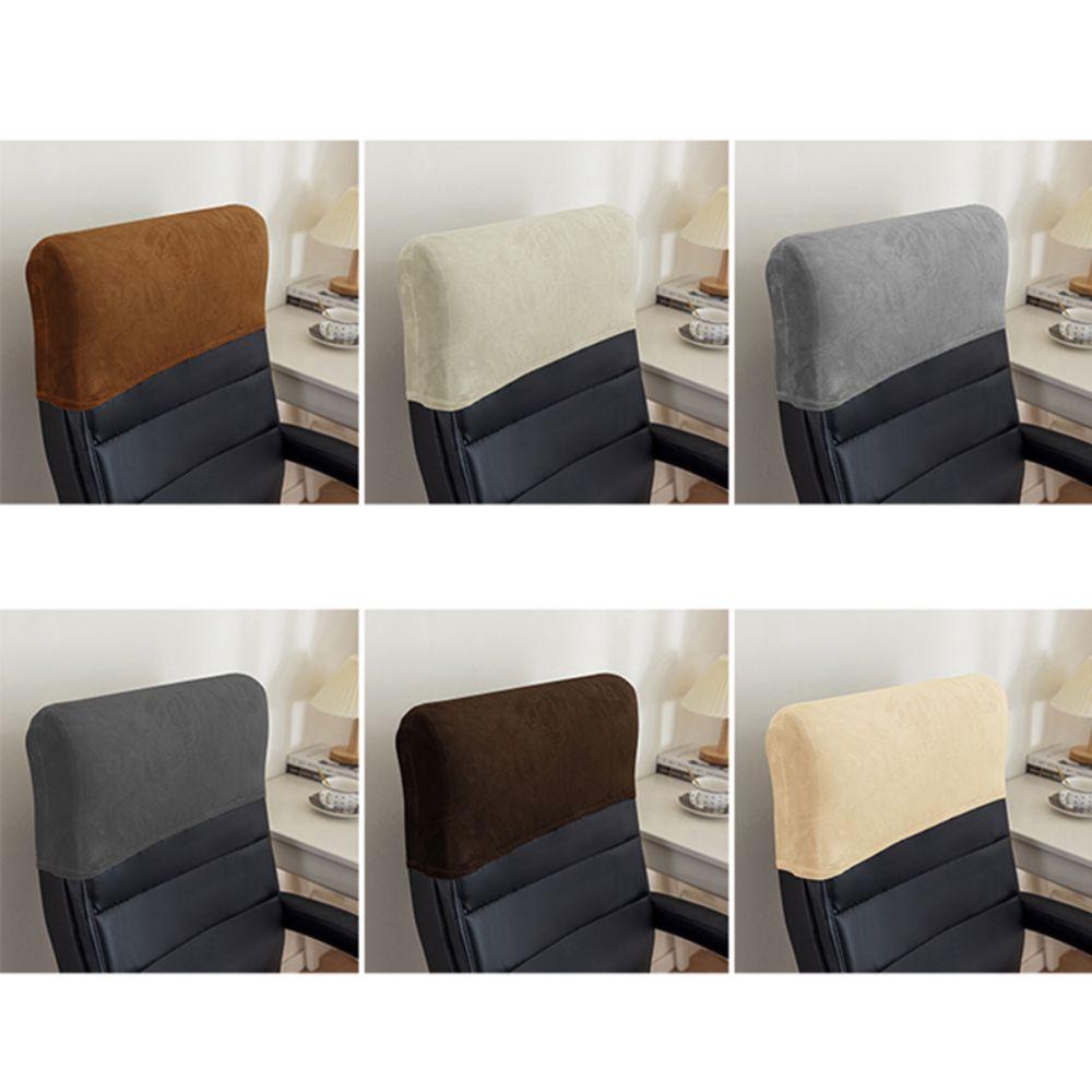 Dust-proof Chair Backrest Protector Velvet Elastic Chair Back Cover Office Chair
