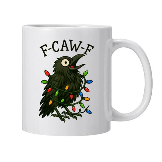 Персонализированная кружка F-Caw-F Chicken 15 унций керамическая кофейная чашка смешной петух фермерское животное юмор кружка многоразовая подходит для мытья в посудомоечной машине и микроволновой печи посуда для напитков