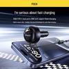 PISEN Super Fast Charging Car Charger with Retractable Cable - Compatible with Apple and Huawei Devices