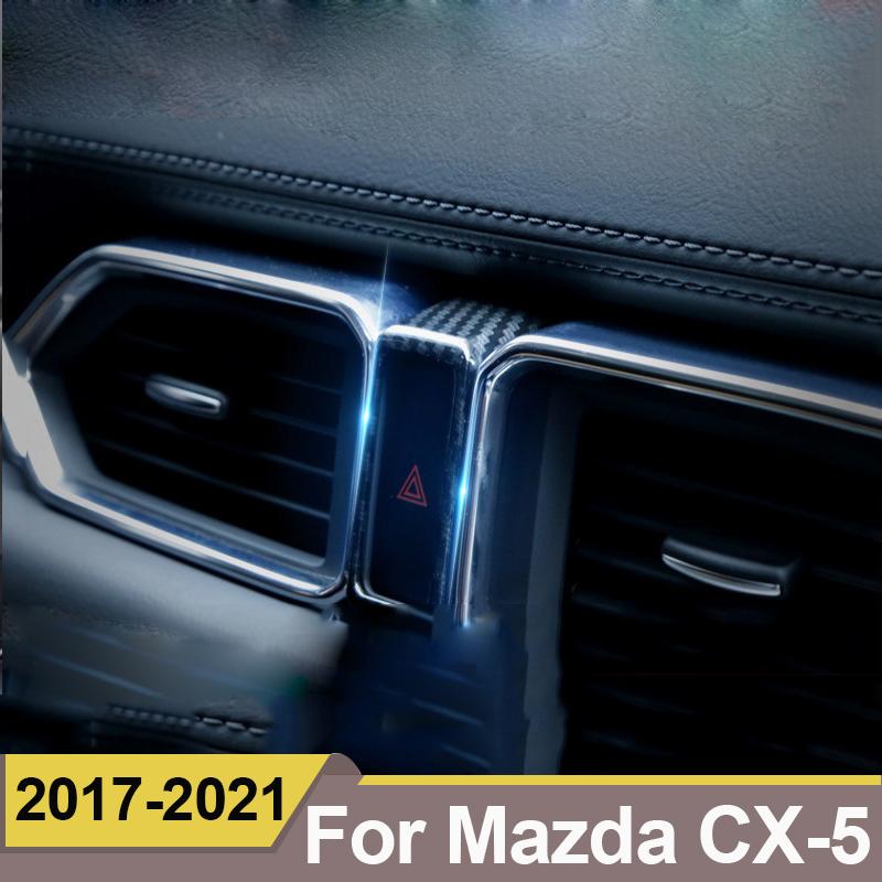 Для MAZDA CX-5 CX5 CX 5 2017 2018 приборная панель автомобиля двойная вспышка сигнальная лампа переключатель рамка крышка наклейка отделка