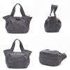 Tote Bag Canvas Canvas Ink Bincho Charcoal Dyed Pleated Made in Japan Bincho Charcoal [creareki] Women's Tote_L (Sumi Dyed/Pink Lining)