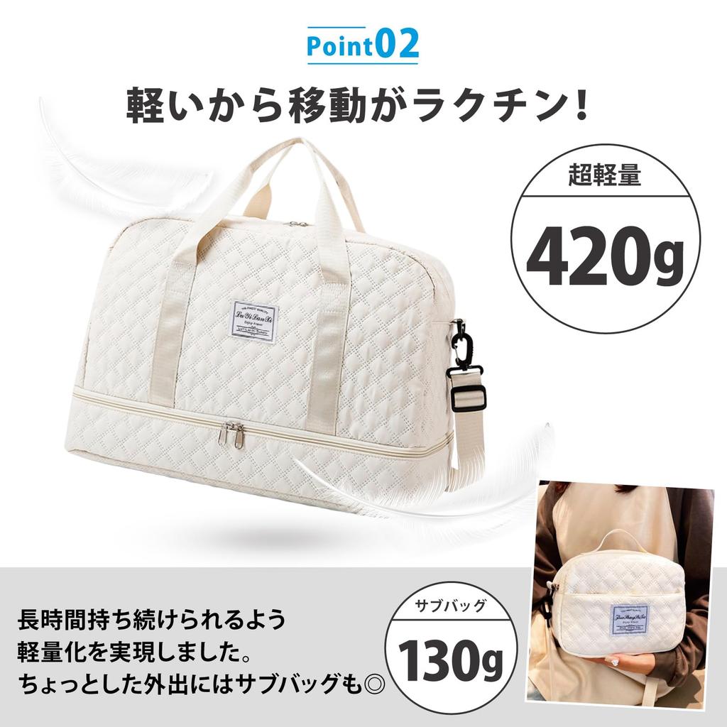 Boston Shoe Travel Main Bag Sub [Unibays] Large-capacity Bag, Unisex, Travel, Lightweight, Carry-on, Compartment, Foldable, Bag, Carry-on (mint Green,