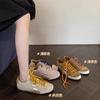 Gg Home Old Retro Star Small Dirty Shoes Women's Board Shoes New Versatile Casual Color Matching Straps Thin Sole Forrest Gump Shoes Women