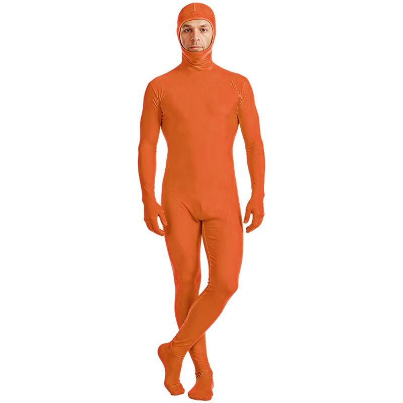 Однотонный костюм-невидимка Zentai, полностью закрывающий тело, обтягивающий комбинезон, костюм для косплея, взрослый, лайкра, эластичный, с закрытым лицом, для сценических выступлений