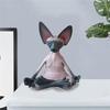 1PC Милая Медитация Кошка Коллекция Статуя Миниатюрная Ручная Работа Кукла Животных Украшения Дома