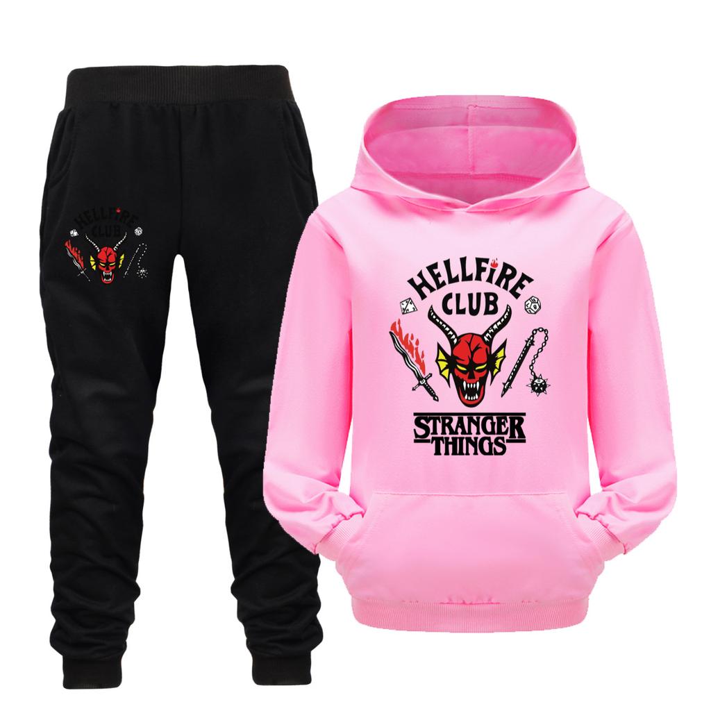 Children's Hooded Sweater Casual Suit Fashionable Loose Clothing Sets Girls