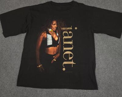Мужская черная футболка Janet Jackson с туром 1995 года Размер S-5XL EE04