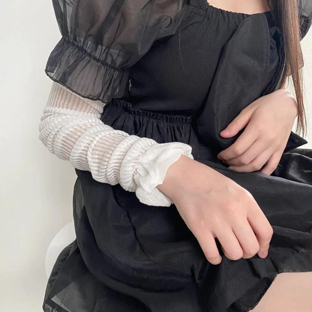 Тонкие гетры с оборками, милые гетры-манжеты для балетной лолиты, модные гетры с оборками до колена, лето