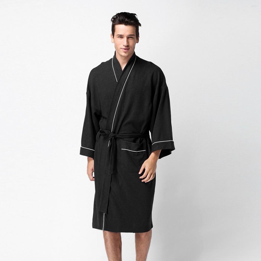 Мужской зимний однотонный мягкий халат со шнуровкой и шалью, халат с длинными рукавами, пальто