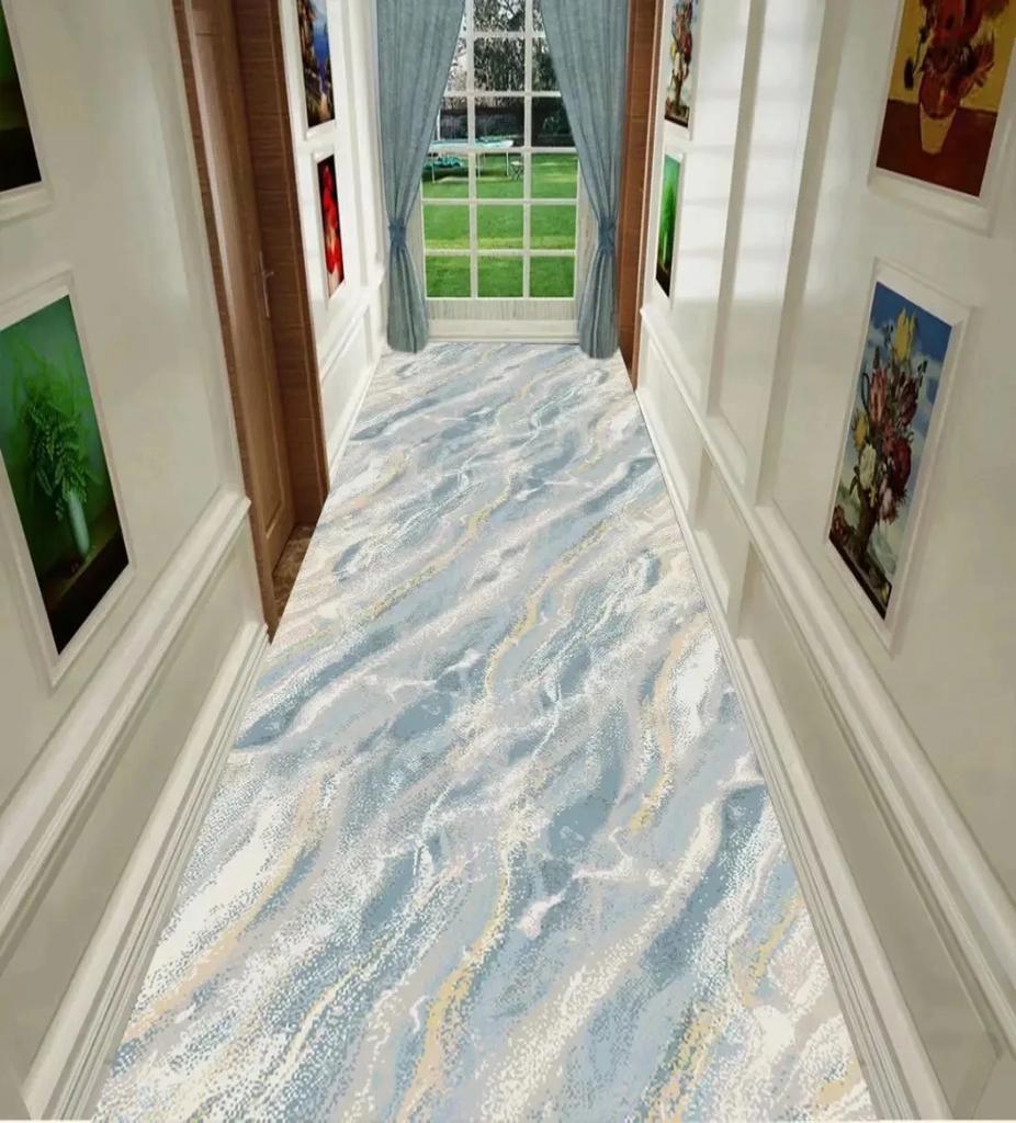 Simple Long Corridor Carpet Hotel Hallway Aisle Rug Home Office Stair Carpet Bedroom Kitchen Floor Mat Decorative Entrance