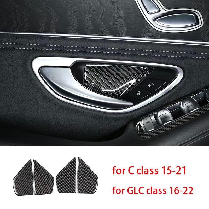 Для Mercedes Benz C GLC Class W205 X253 из настоящего углеродного волокна, аксессуары для интерьера автомобиля, украшение с центральным управлением