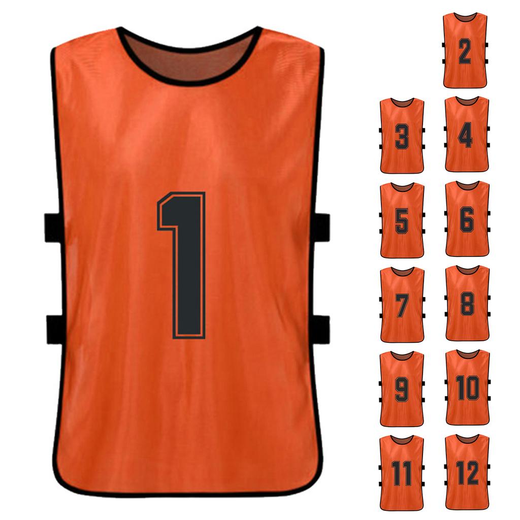 6PCS Kid S Football Pinnies Quick Drying Soccer Jerseys Youth Sports Scrimmage Basketball Team Training Numbered Bibs
