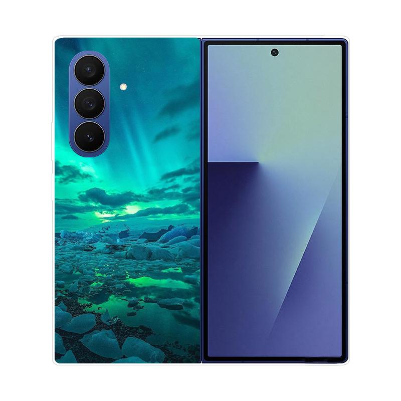 Чехол для Samsung Galaxy Z Fold 7 Мраморный Жесткий ПК Задняя Крышка Для Samsung Galaxy Z Fold7 ZFOLD7 Полностью Защитный Корпус Телефона