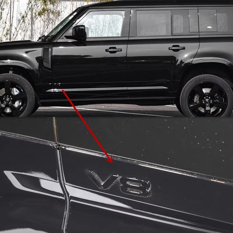 Набор передних эмблем капота и задней двери V8 для Land Rover Defender 110/90