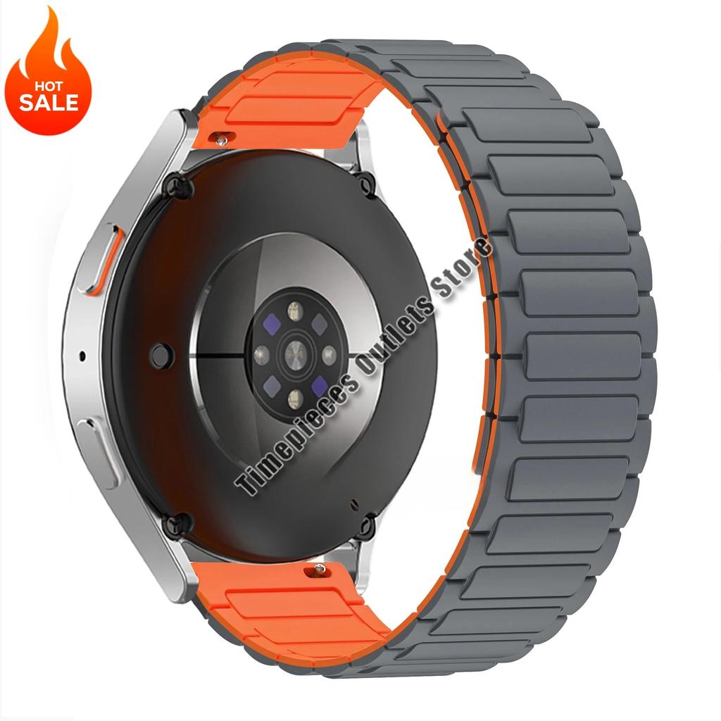 20MM 22MM Magnetic Silicone Strap for Samsung Galaxy Watch 7 FE 6 5 4 40/44mm Classic 5Pro Band for Huawei Watch 5 GT5 Pro 46MM
