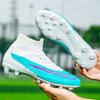 High-top Artificial Turf Football Shoes Men's and Women's Long Nails Broken Nails Student Breathable Training Shoes Outdoor Sports Socks Mouth