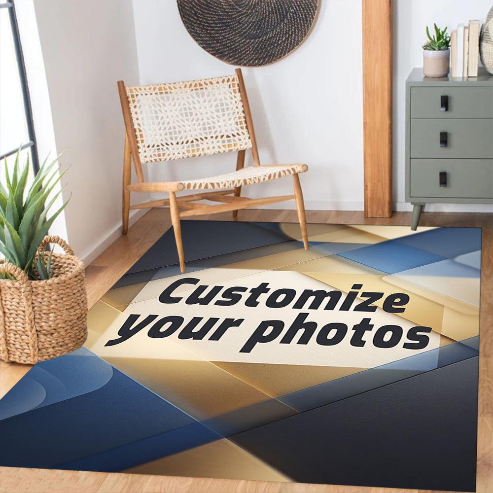 Customize Photo Customizable photos Floor Rug Office Rug Design for Decorate room Bedrooms Balcony Study room Antislip Carpet Decorate Offices