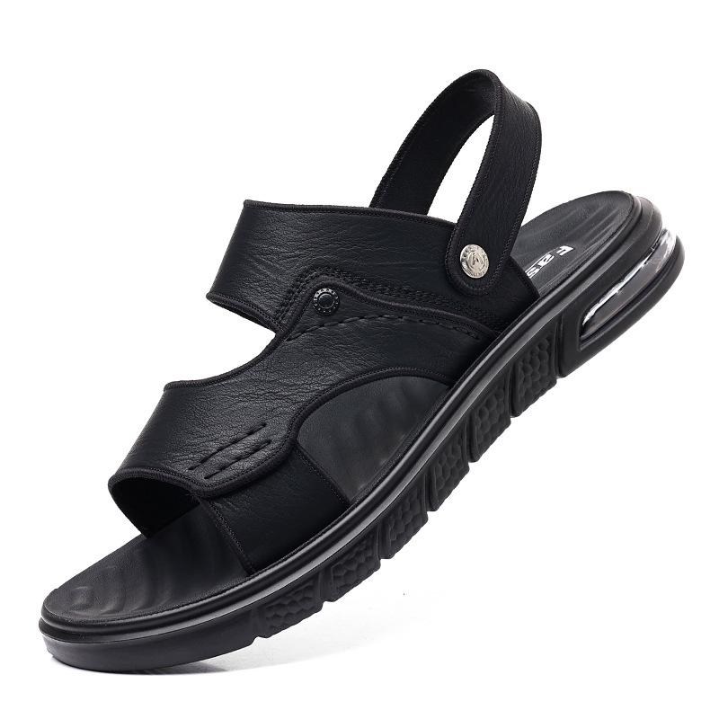 Мужские сандалии 2025 летняя одежда для вождения двойного назначения мужские модные сандалии на мягкой подошве повседневная пляжная обувь трендовое поколение