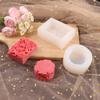 Rose Pillar Handmade Soap Mold DIY Flower Aromatherapy Candle Home Decoration Mousse Baking Silicone Mold